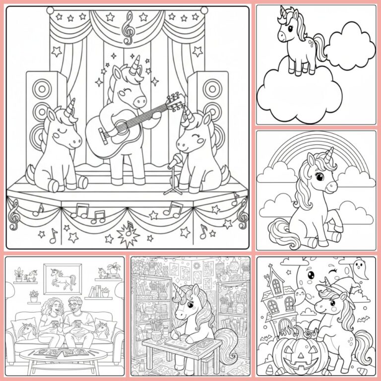 Gratis unicorn kleurplaten om te printen PDF voor alle leeftijden