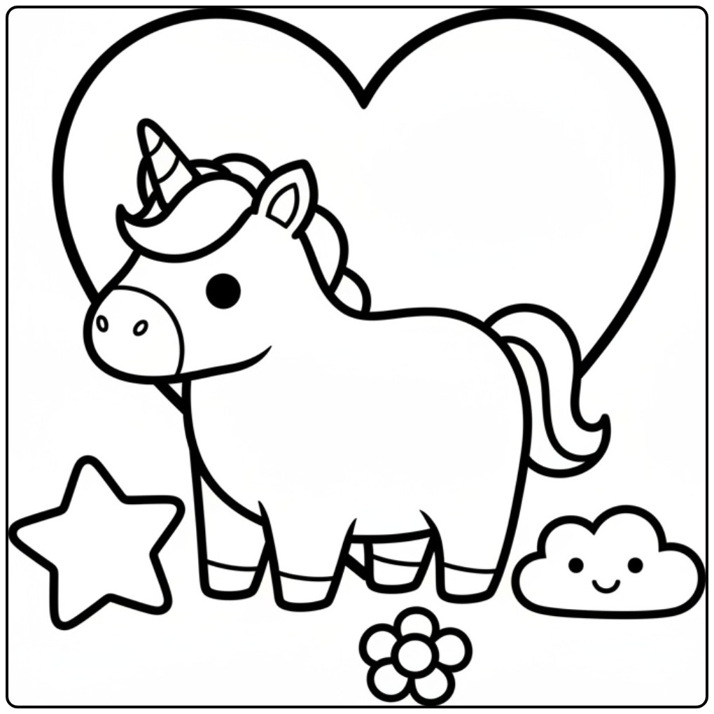 Magische unicorn kleurplaat om in te kleuren. Veel plezier!