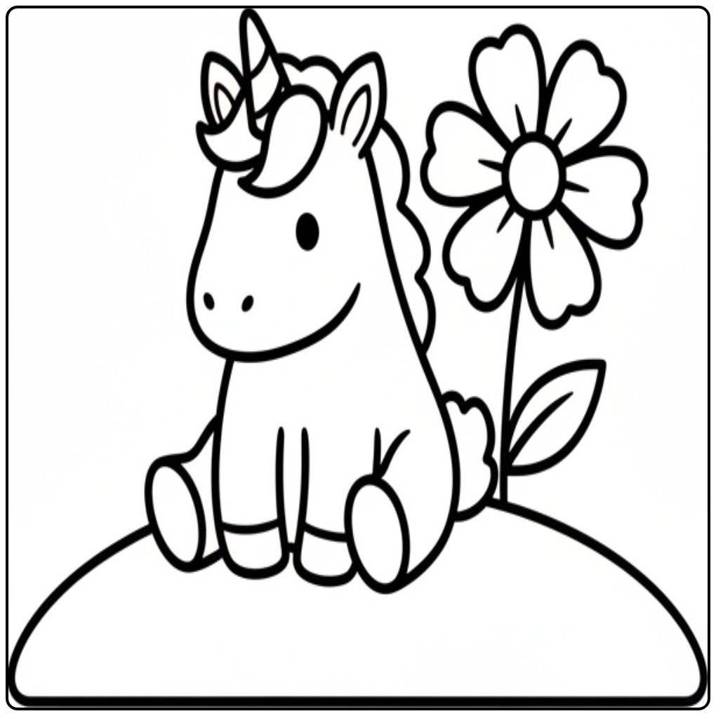 Lieve unicorn kleurplaat voor de creatieve geesten!