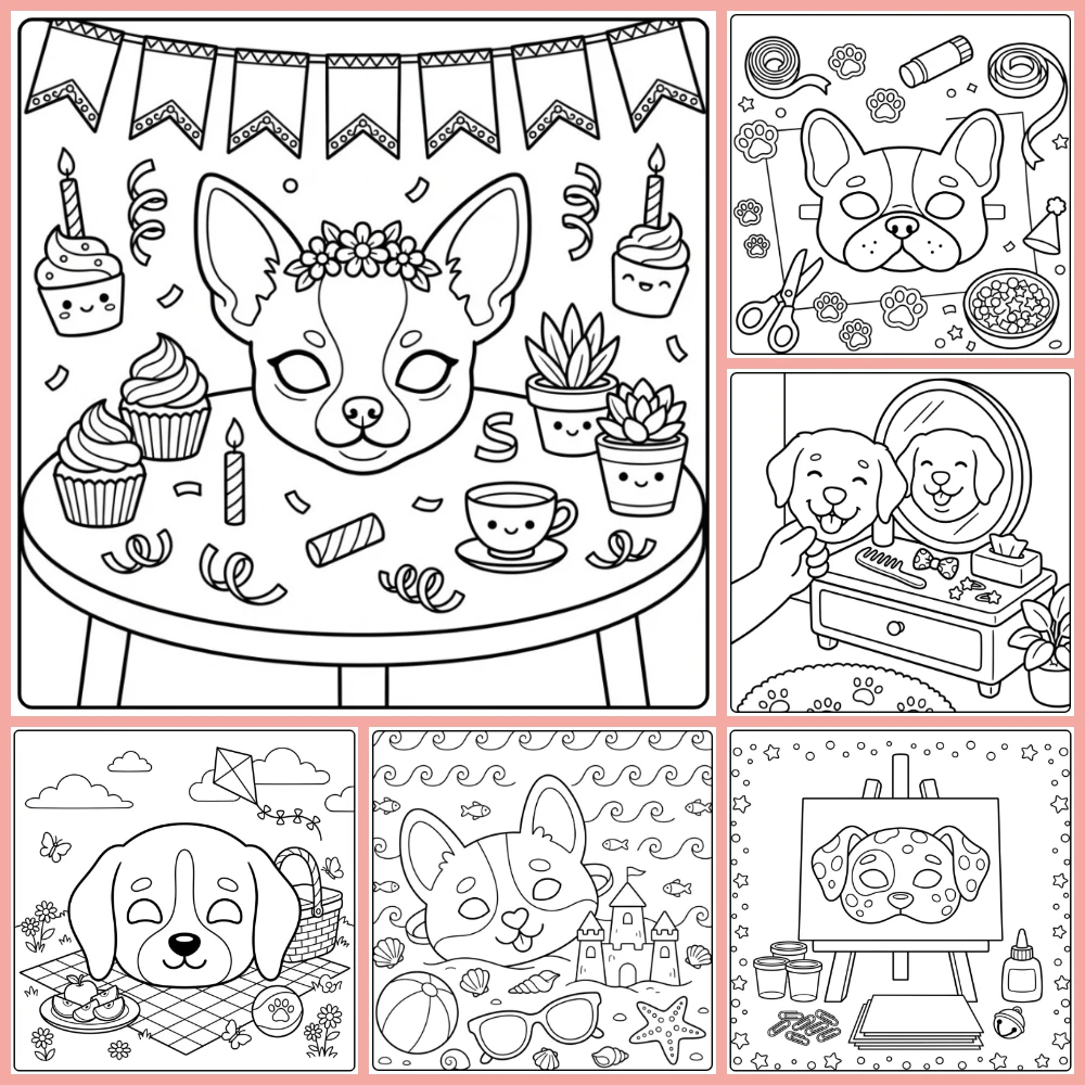 Gratis Honden Masker Kleurplaten Om Te Printen PDF