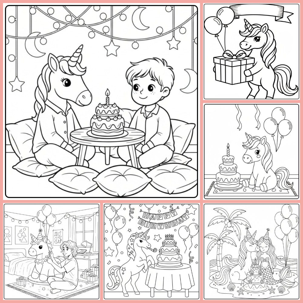 Gratis Kleurplaat Unicorn Verjaardag Om Te Printen PDF