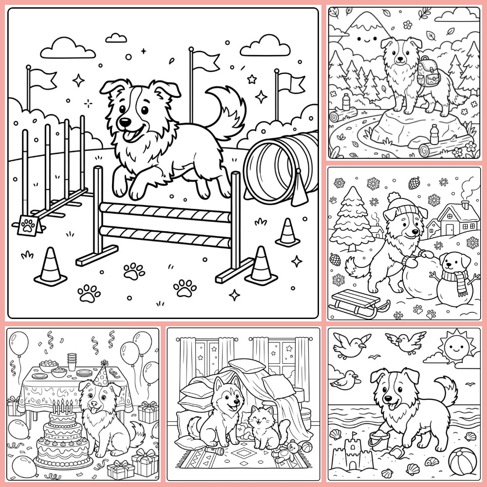 Gratis Kleurplaten Border Collie Om Te Printen PDF