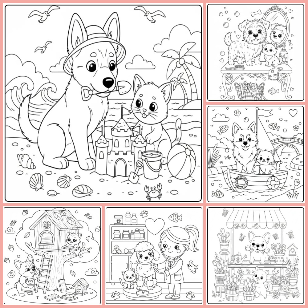 Gratis Kleurplaten Hond En Kat Om Te Printen PDF