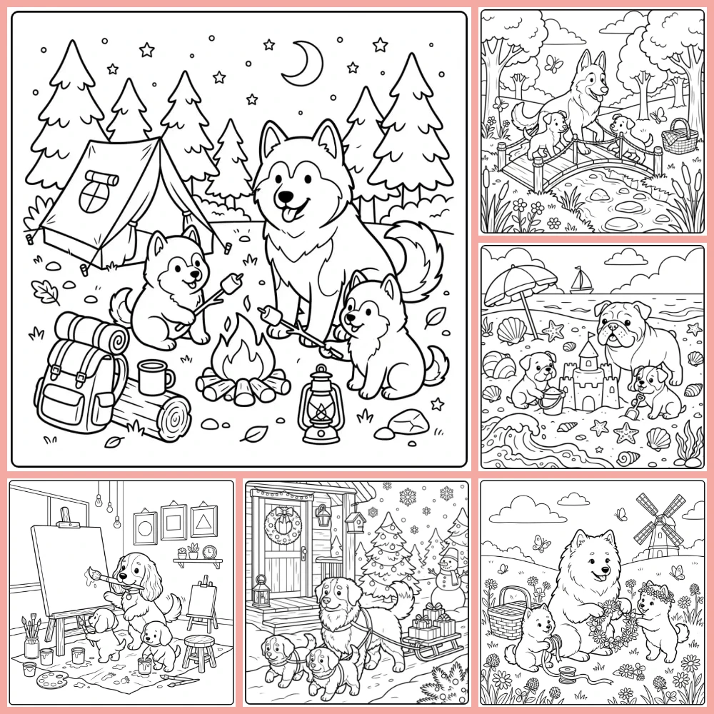 Gratis Kleurplaten Honden Puppies Om Te Printen PDF