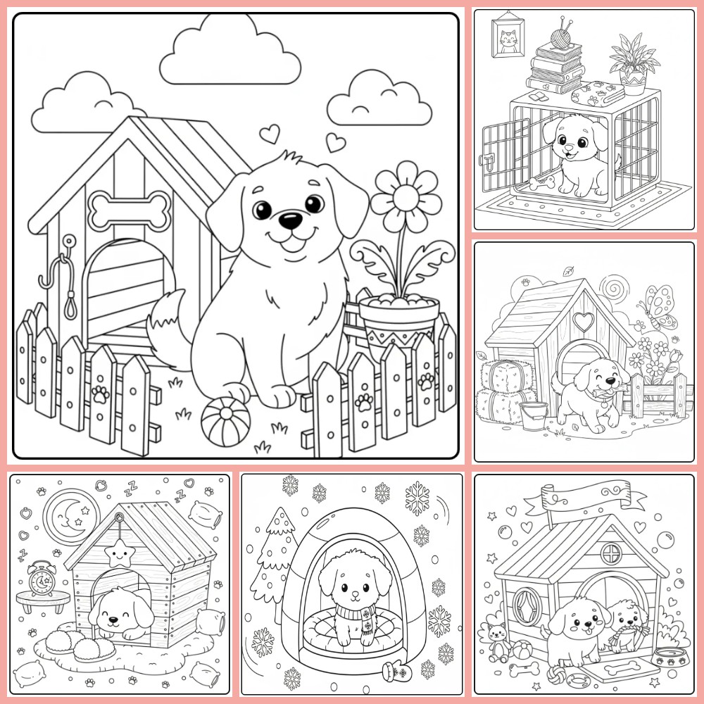 Gratis Kleurplaten Hondenhok Om Te Printen PDF