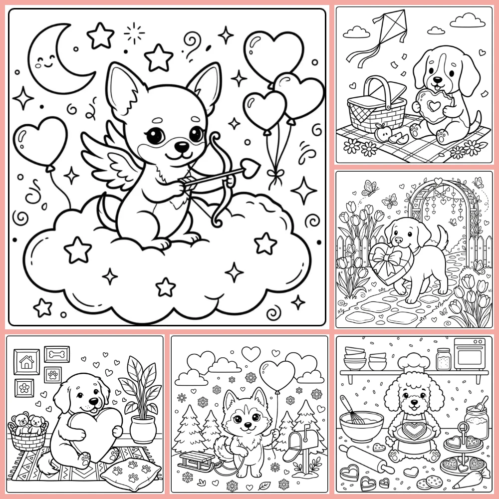 Gratis Kleurplaten Hondje Met Hartje Om Te Printen PDF