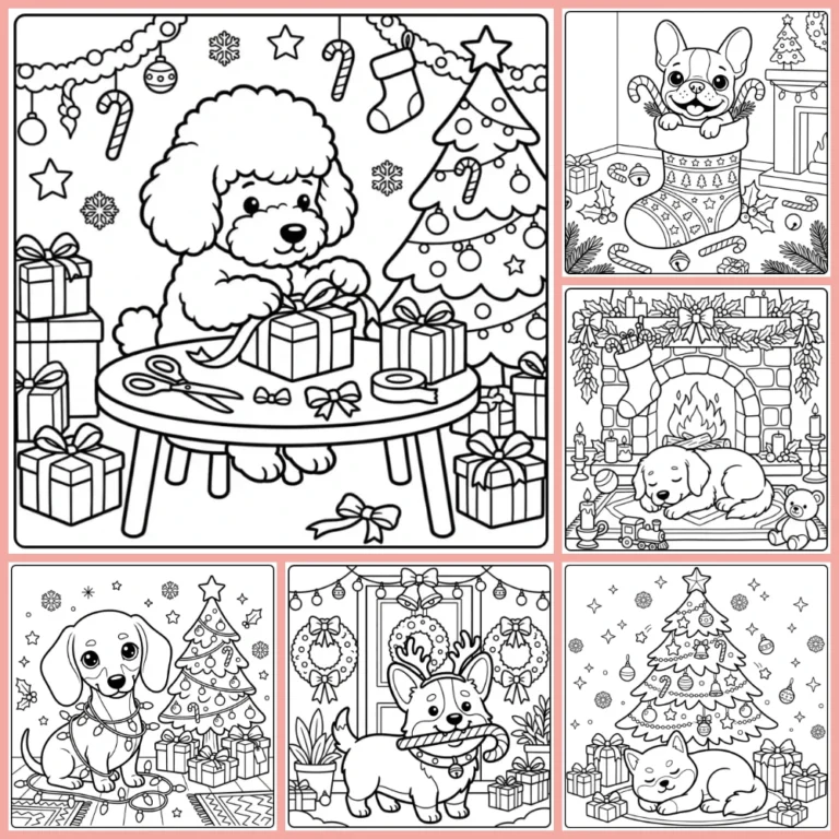 Gratis Kleurplaten Kerst Puppy Om Te Printen PDF