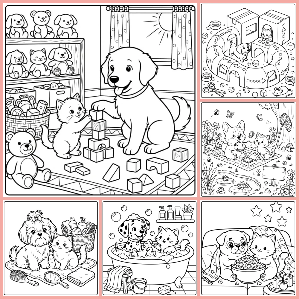 Gratis Kleurplaten Puppy En Kitten Om Te Printen PDF