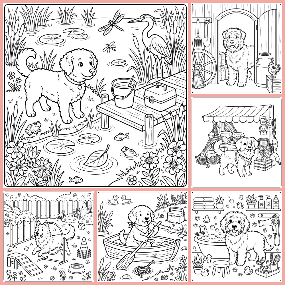 Gratis kleurplaten hond volwassenen om te printen PDF