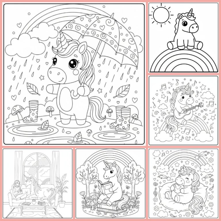 Kleurplaat Unicorn Regenboog Gratis Printen Als PDF