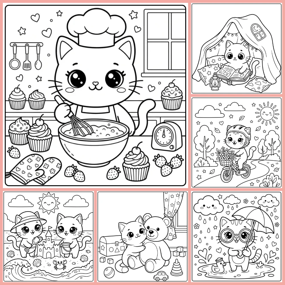 Gratis Kleurplaten Kawaii Kat Om Te Printen PDF