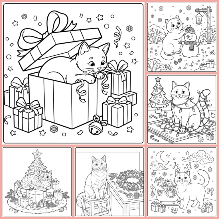 Gratis Kleurplaten Kerst Kat Om Te Printen PDF
