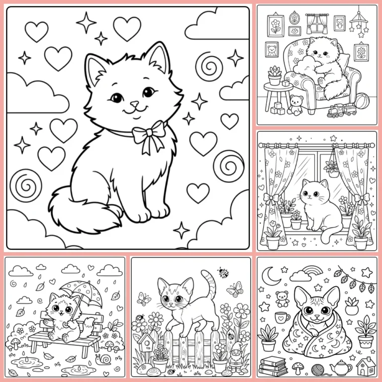 Gratis Kleurplaten Kitten Schattig Om Te Printen PDF