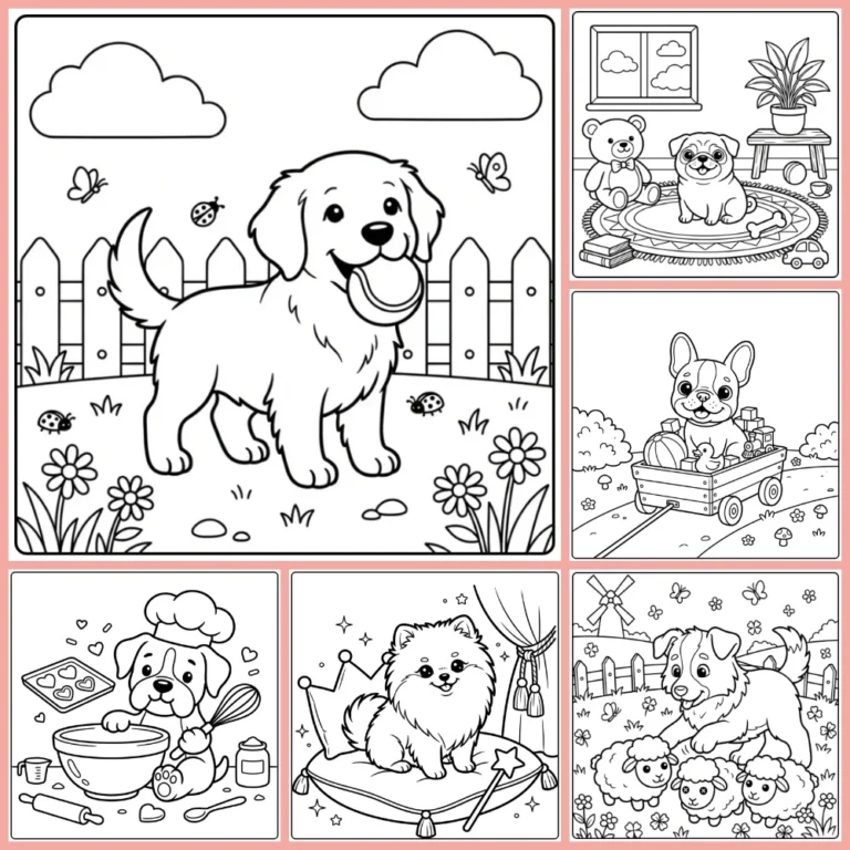 Gratis Puppy Kleurplaten Makkelijk Om Te Printen PDF