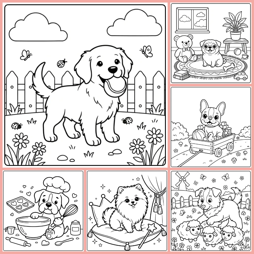 Gratis Puppy Kleurplaten Makkelijk Om Te Printen PDF