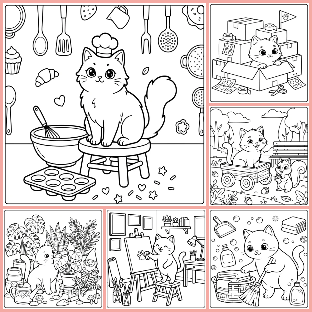Gratis Schattige Kat Kleurplaten Om Te Printen PDF