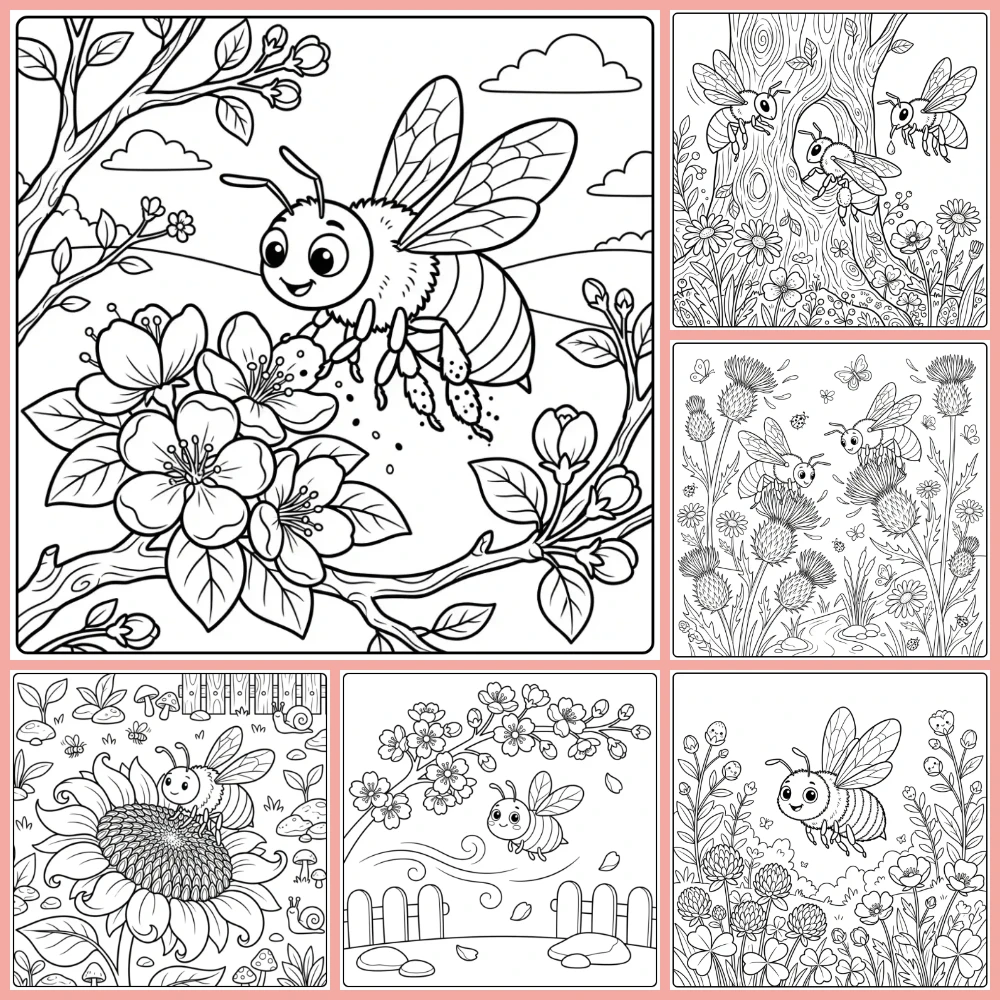 Gratis Bijen Kleurplaten Om Te Printen PDF Voor Alle