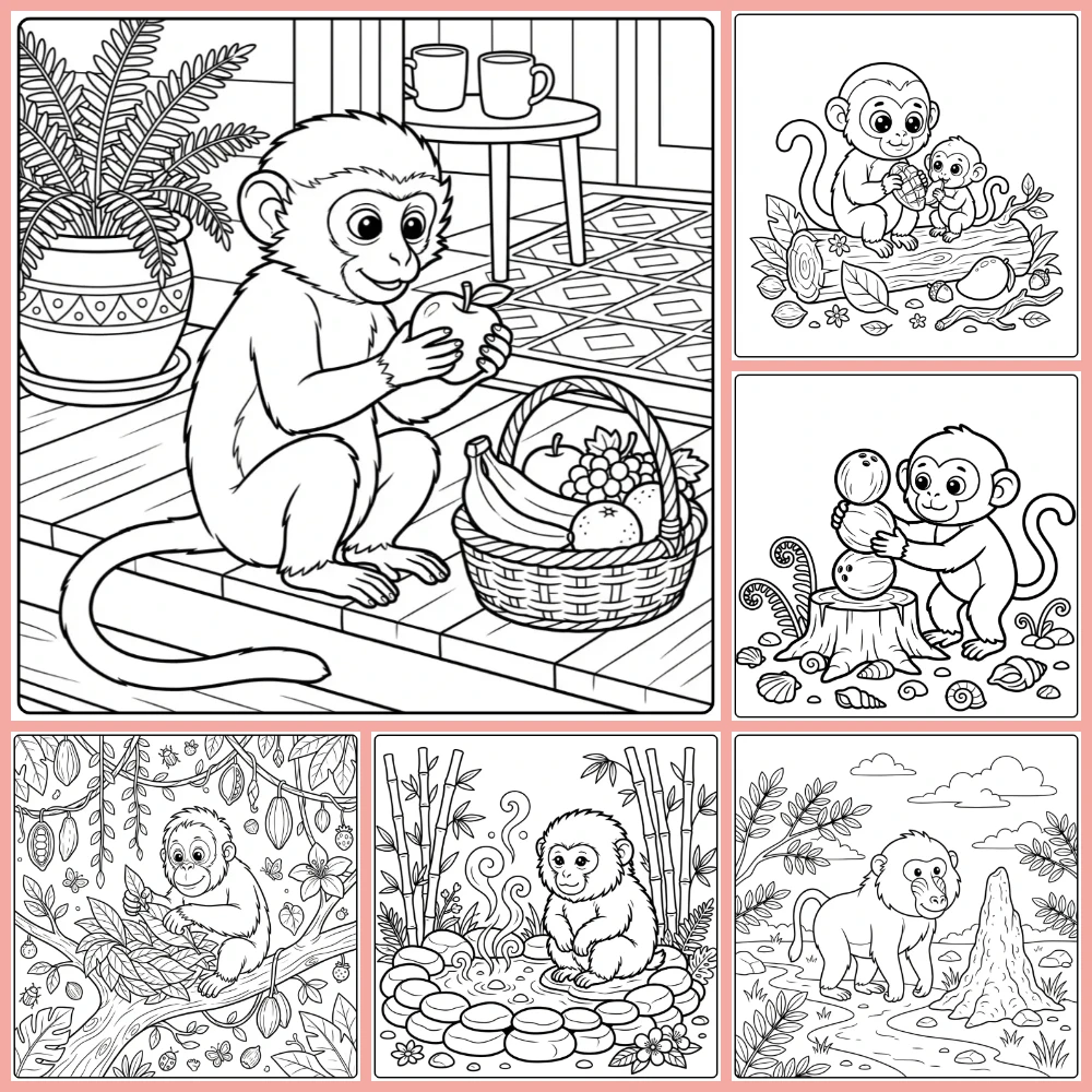 Gratis Kleurplaten Aap Om Te Printen PDF