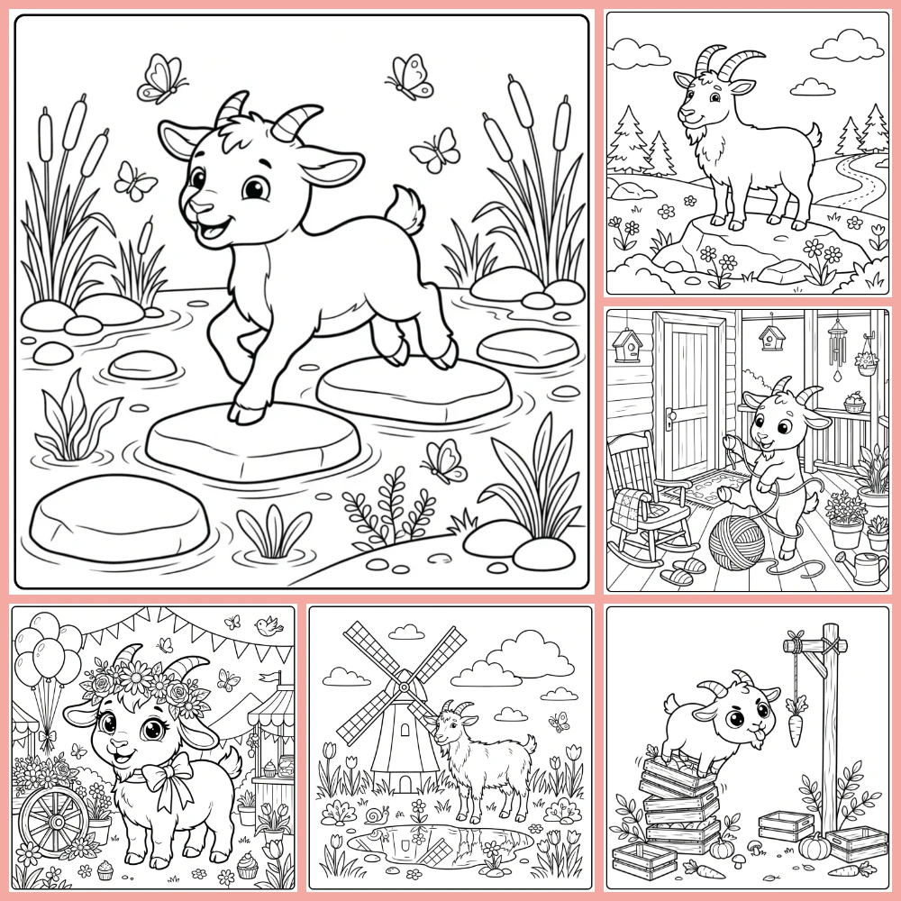 Gratis Kleurplaten Geit Om Te Printen PDF