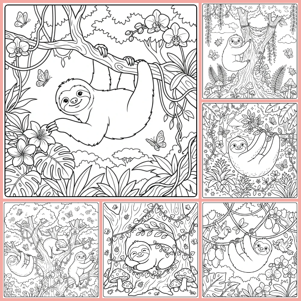 Gratis Kleurplaten Luiaard Om Te Printen PDF