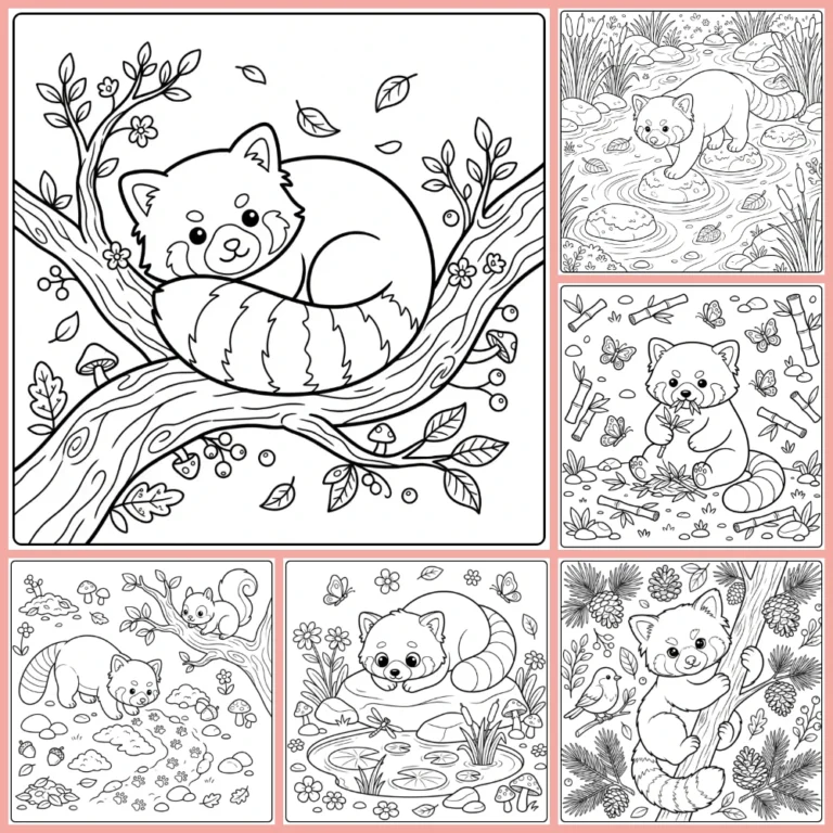 Gratis Kleurplaten Rode Panda Om Te Printen PDF