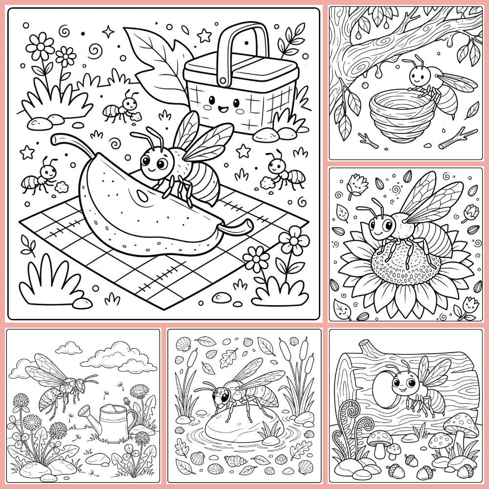 Gratis Kleurplaten Wesp Om Te Printen PDF Voor Alle