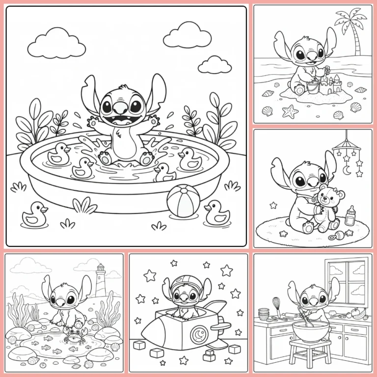 Gratis Baby Stitch Kleurplaten Om Te Printen PDF