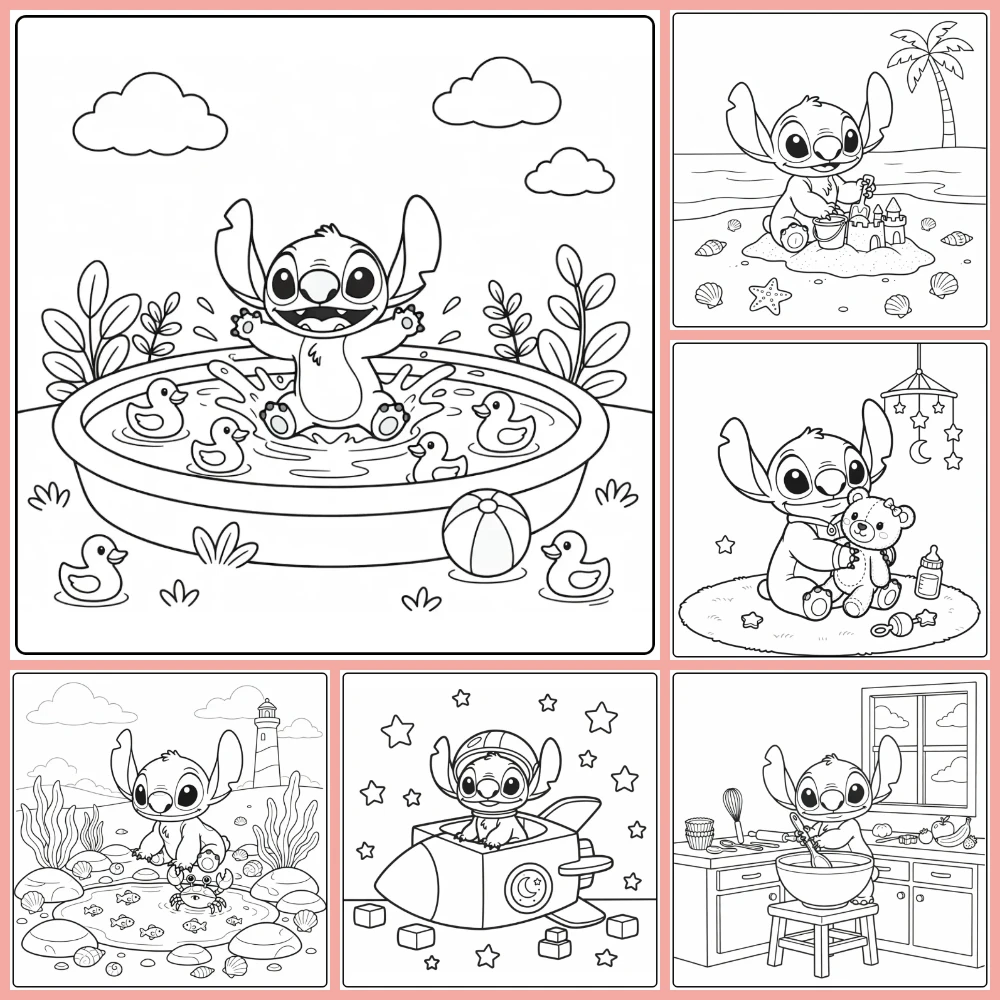 Gratis Baby Stitch Kleurplaten Om Te Printen PDF