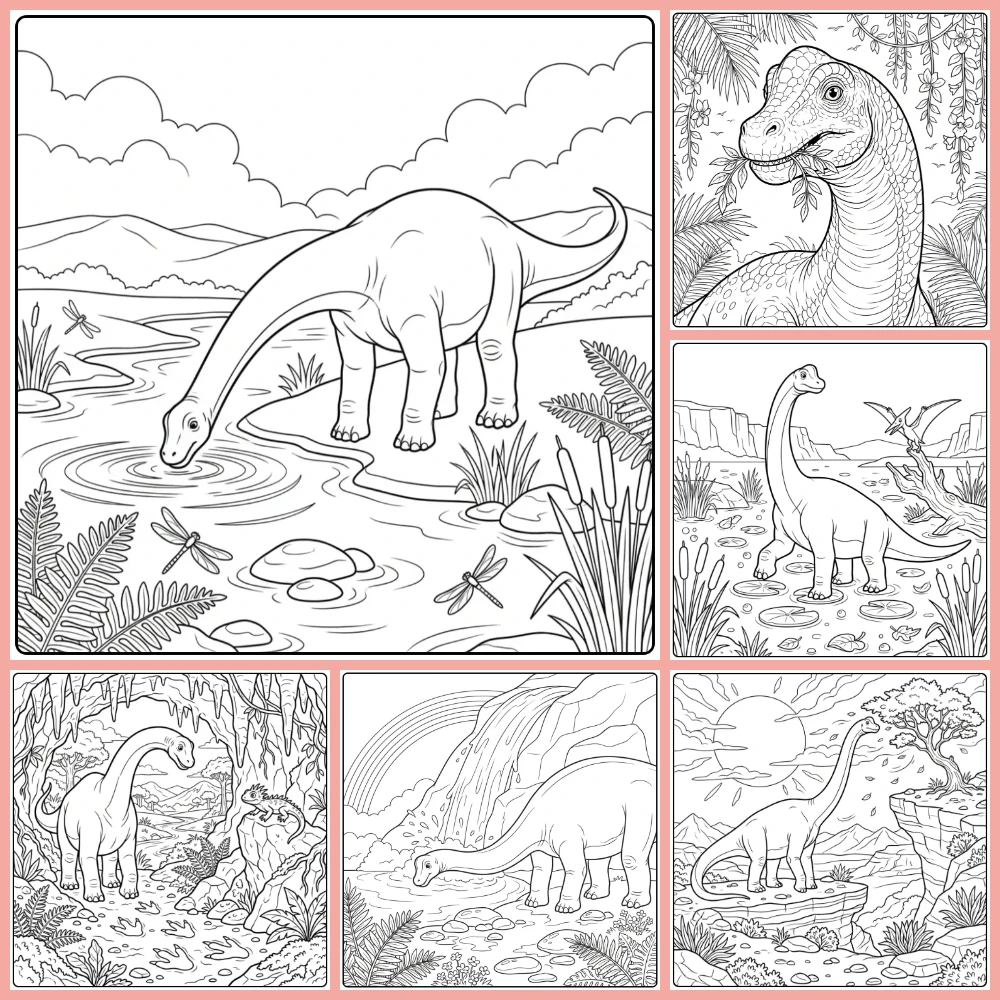 Gratis Brachiosaurus Kleurplaten Om Te Printen PDF