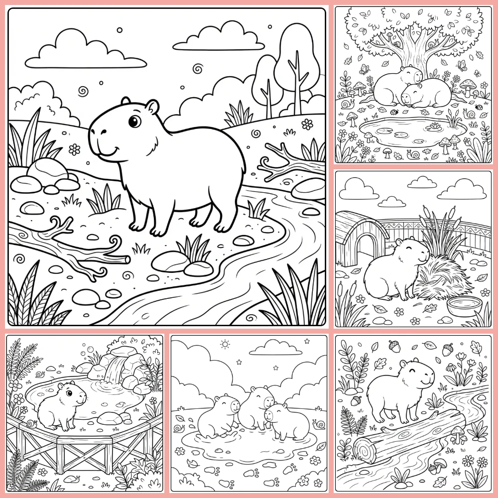 Gratis Capybara Kleurplaten Om Te Printen PDF Voor Alle