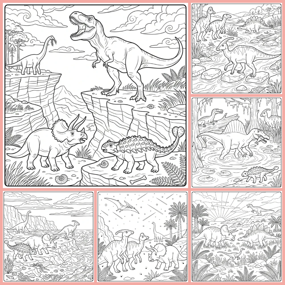 Gratis Dino Kleurplaten Om Te Printen PDF