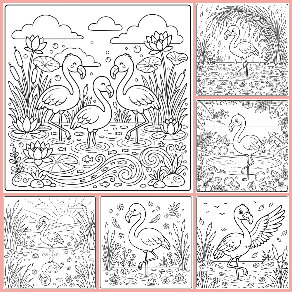 Gratis Flamingo Kleurplaten Om Te Printen PDF