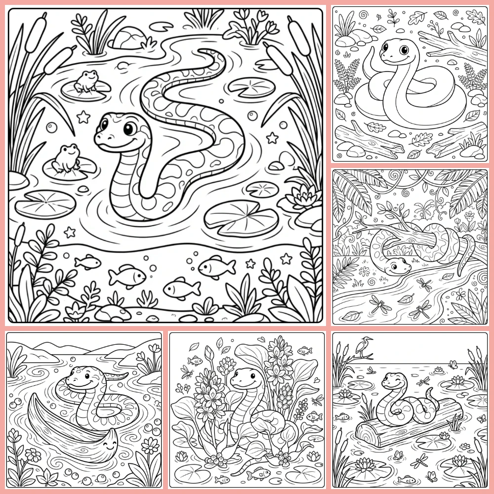 Gratis Kleurplaten Anaconda Om Te Printen PDF