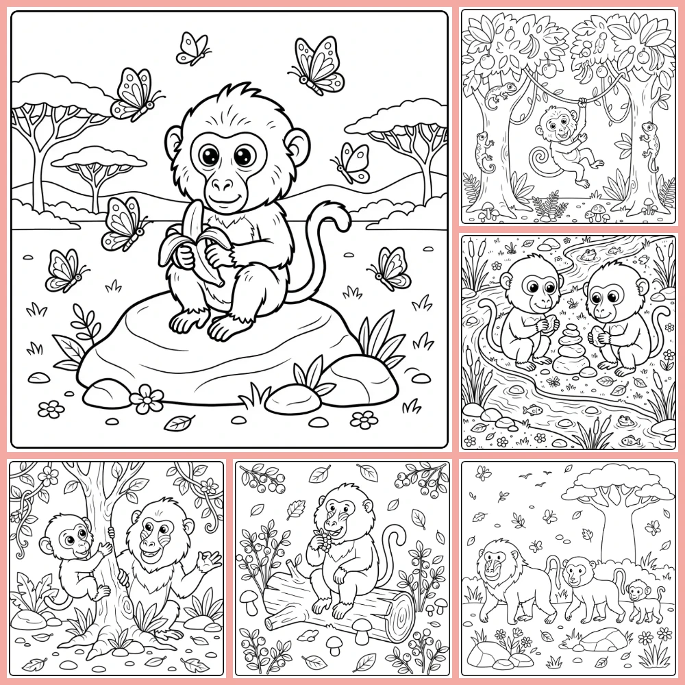 Gratis Kleurplaten Baviaan Om Te Printen PDF