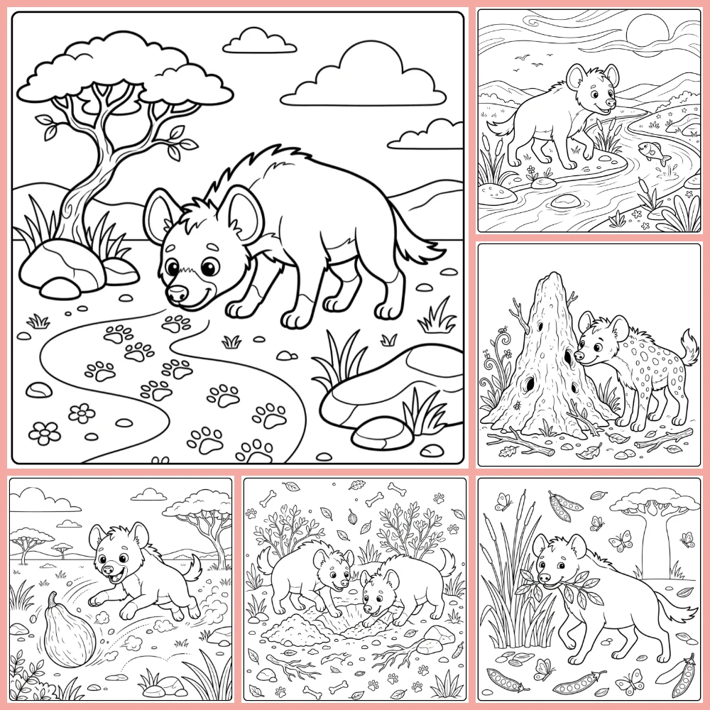 Gratis Kleurplaten Hyena Om Te Printen PDF