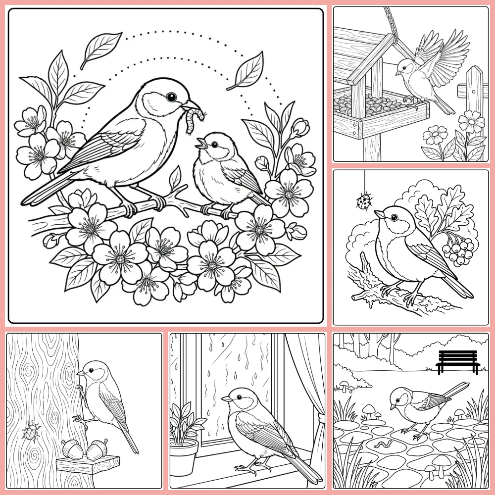 Gratis Kleurplaten Koolmees Om Te Printen PDF