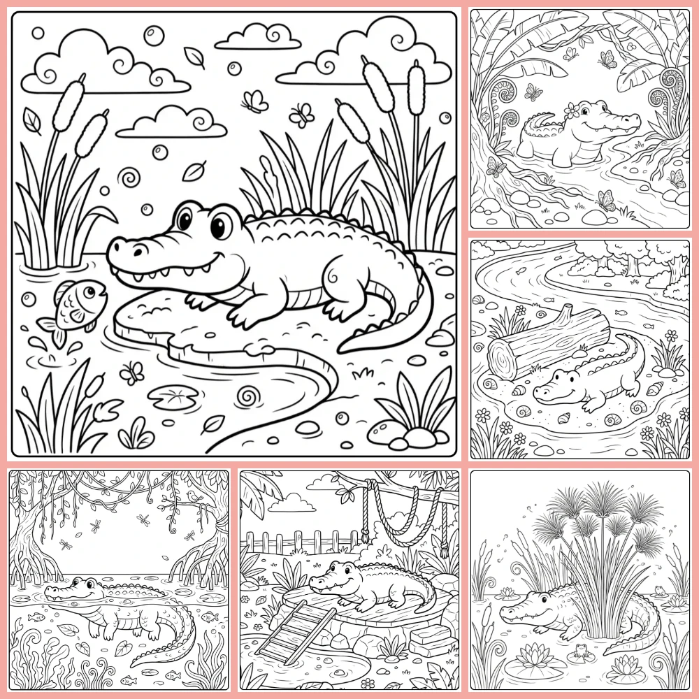 Gratis Kleurplaten Krokodil Om Te Printen PDF