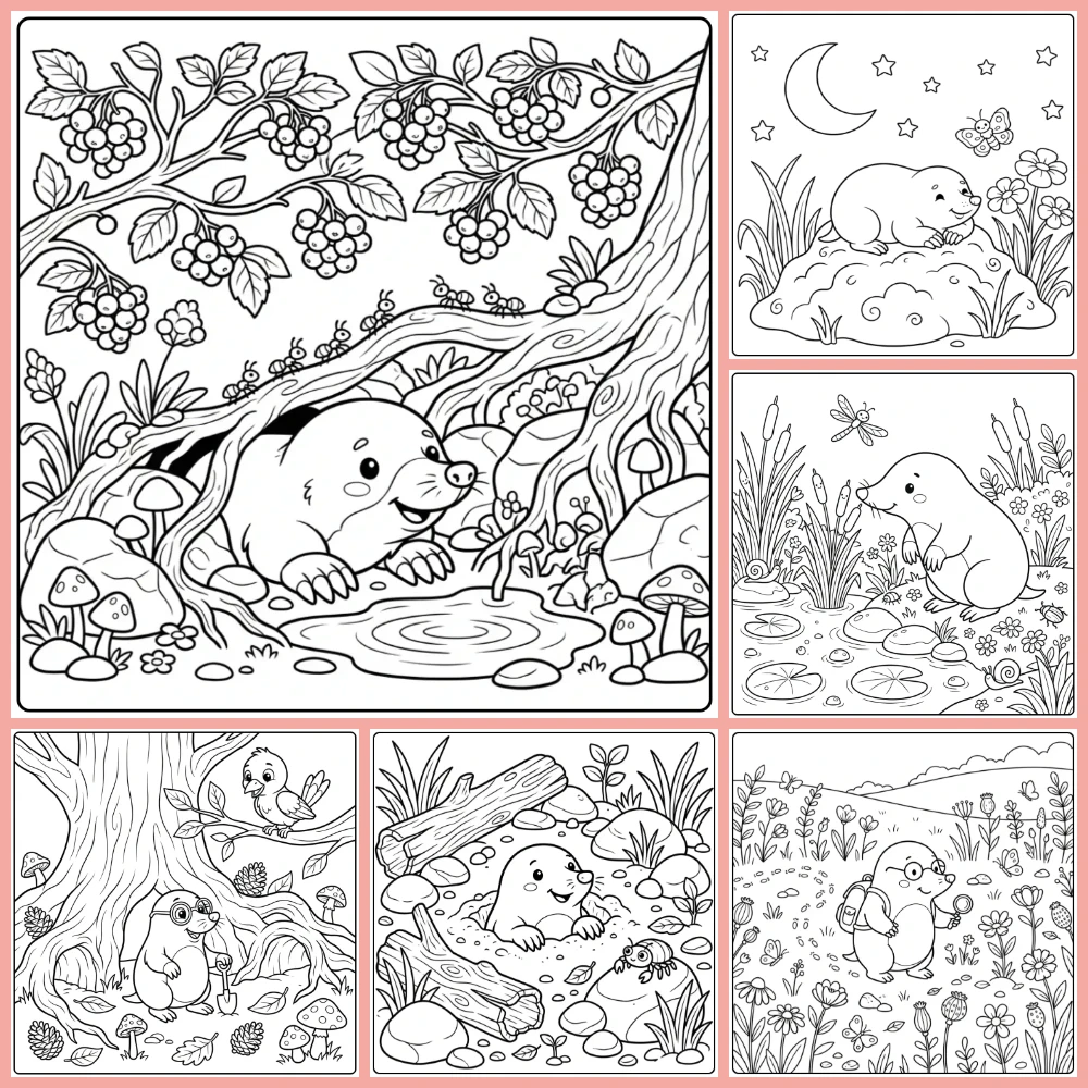 Gratis Kleurplaten Mol Om Te Printen PDF Voor Alle