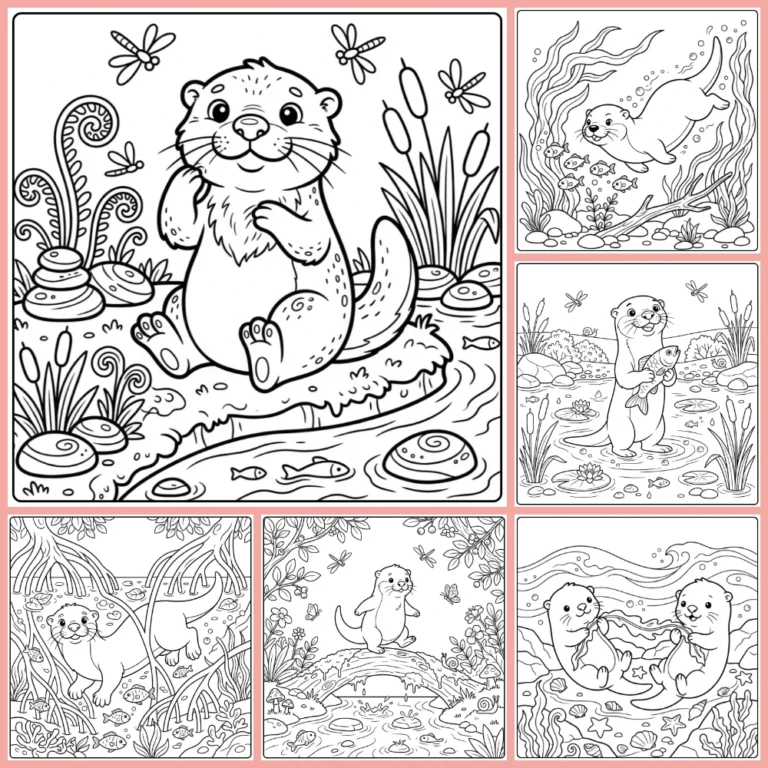 Gratis Kleurplaten Otter Om Te Printen PDF