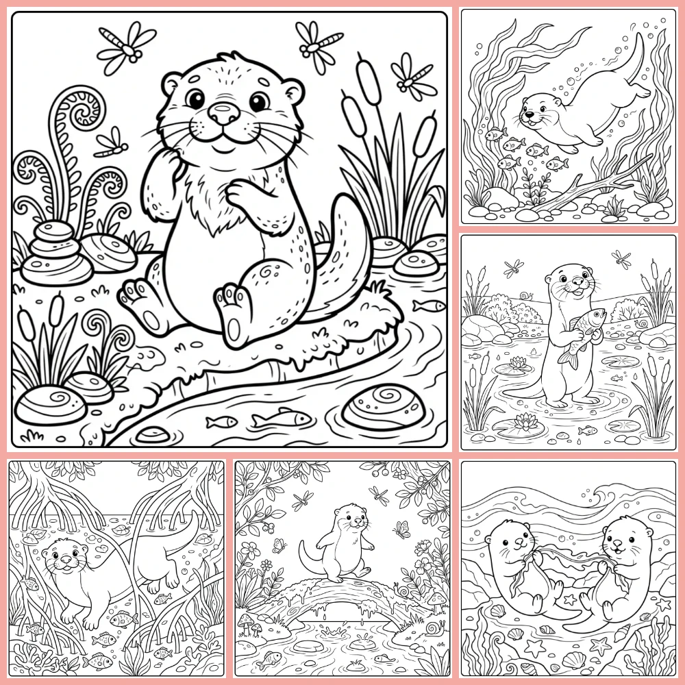 Gratis Kleurplaten Otter Om Te Printen PDF