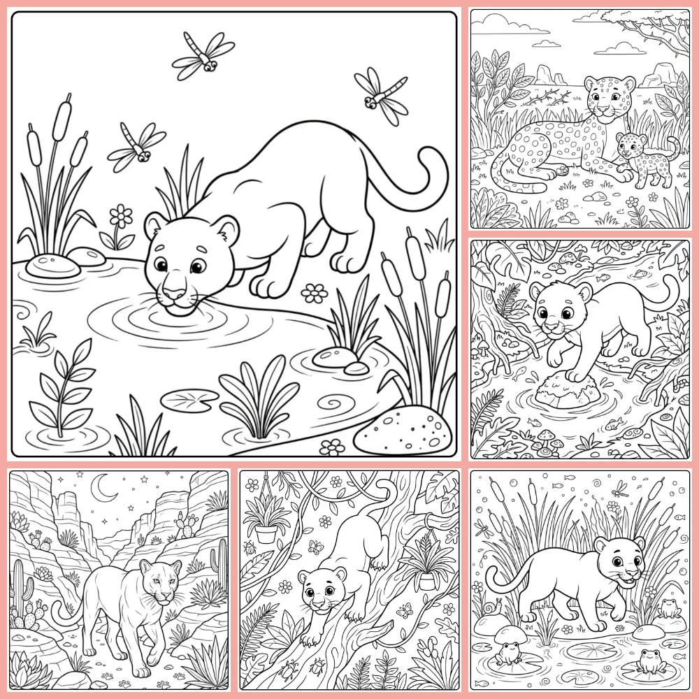 Gratis Kleurplaten Panter Om Te Printen PDF