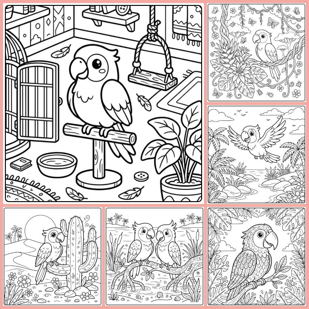 Gratis Kleurplaten Papegaai Om Te Printen PDF