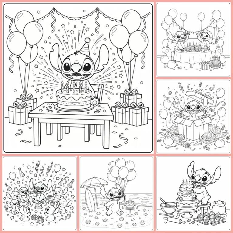 Gratis Kleurplaten Stitch Verjaardag Om Te Printen PDF
