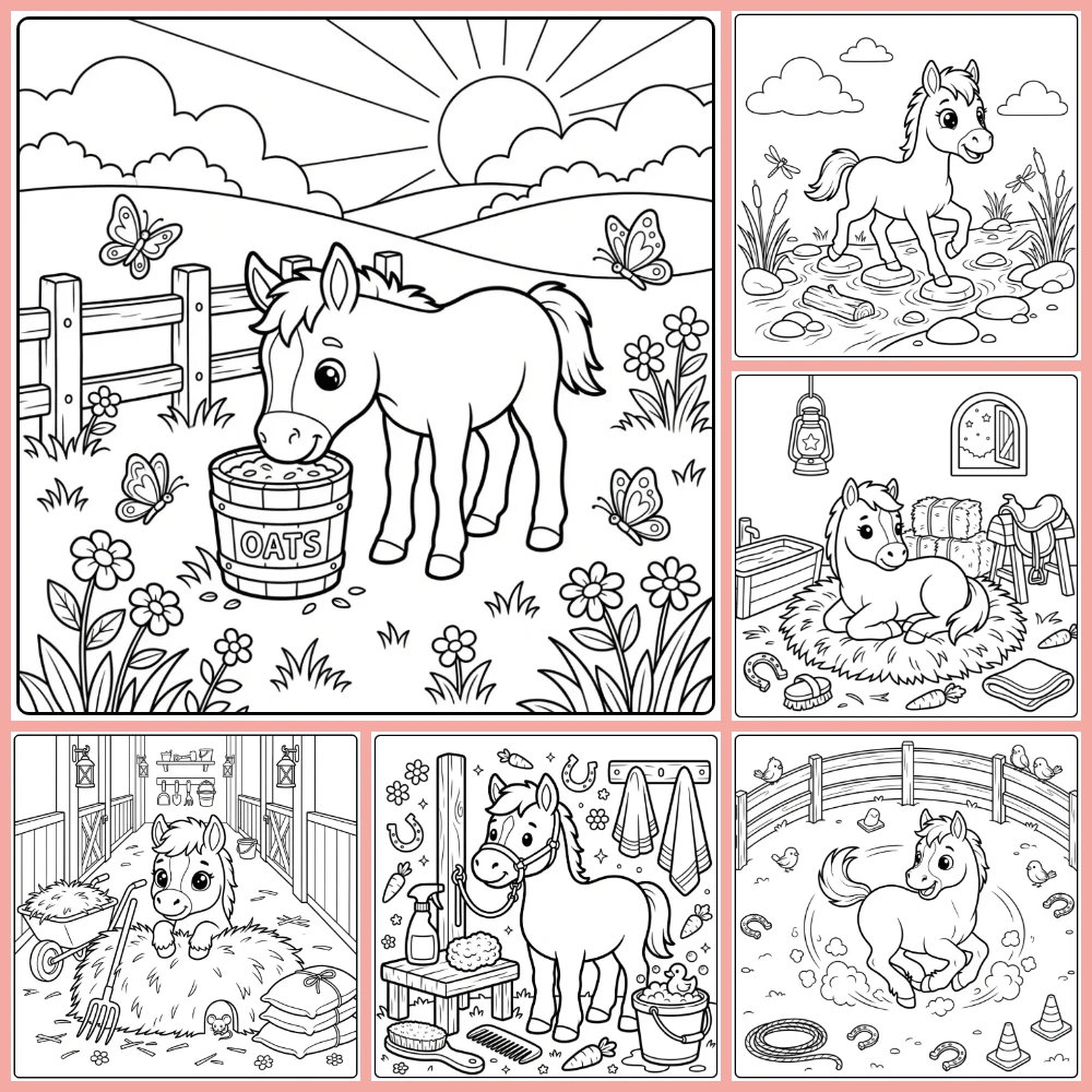 Gratis Kleurplaten Veulen Om Te Printen PDF