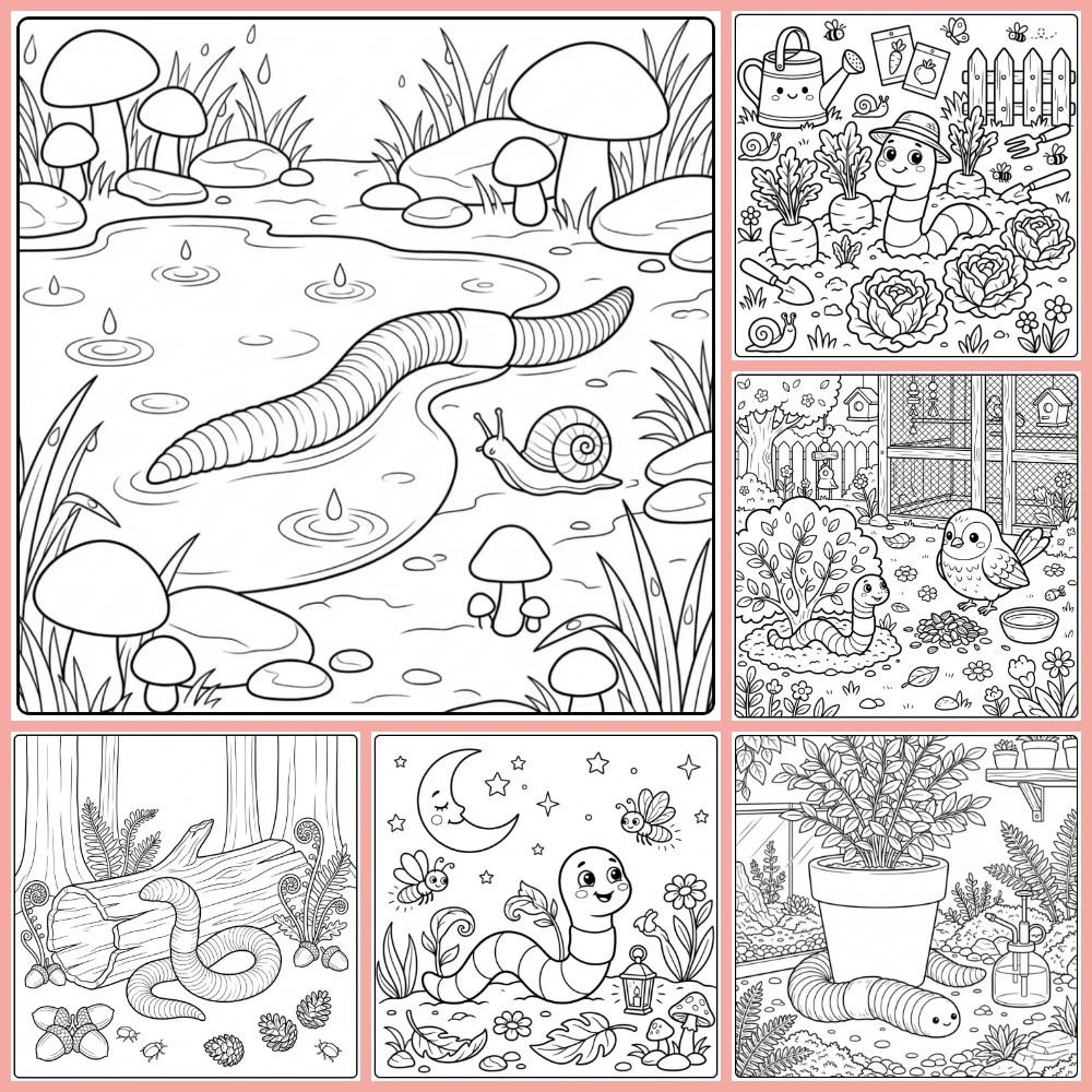 Gratis Kleurplaten Worm Om Te Printen PDF