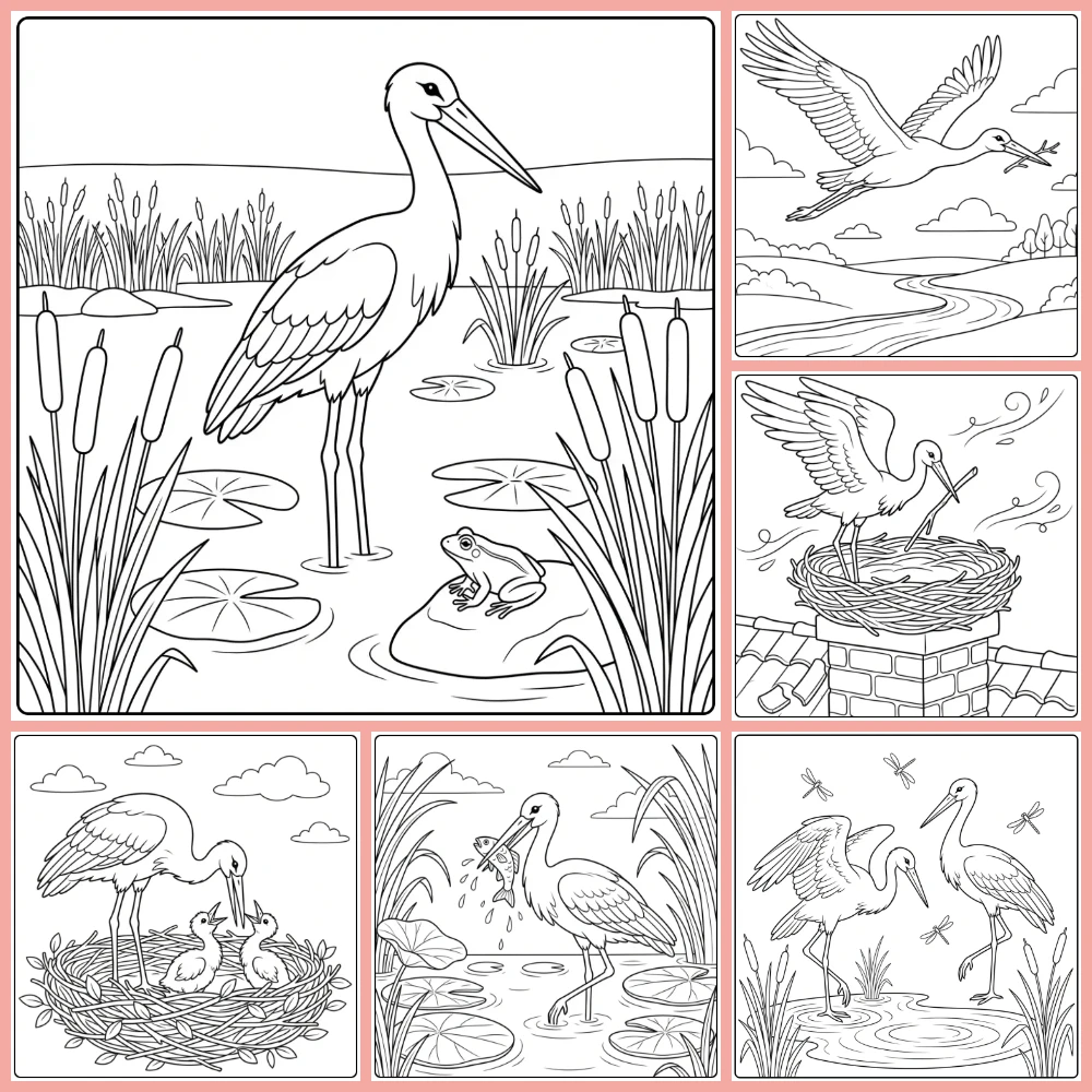 Gratis Ooievaar Kleurplaten Om Te Printen PDF