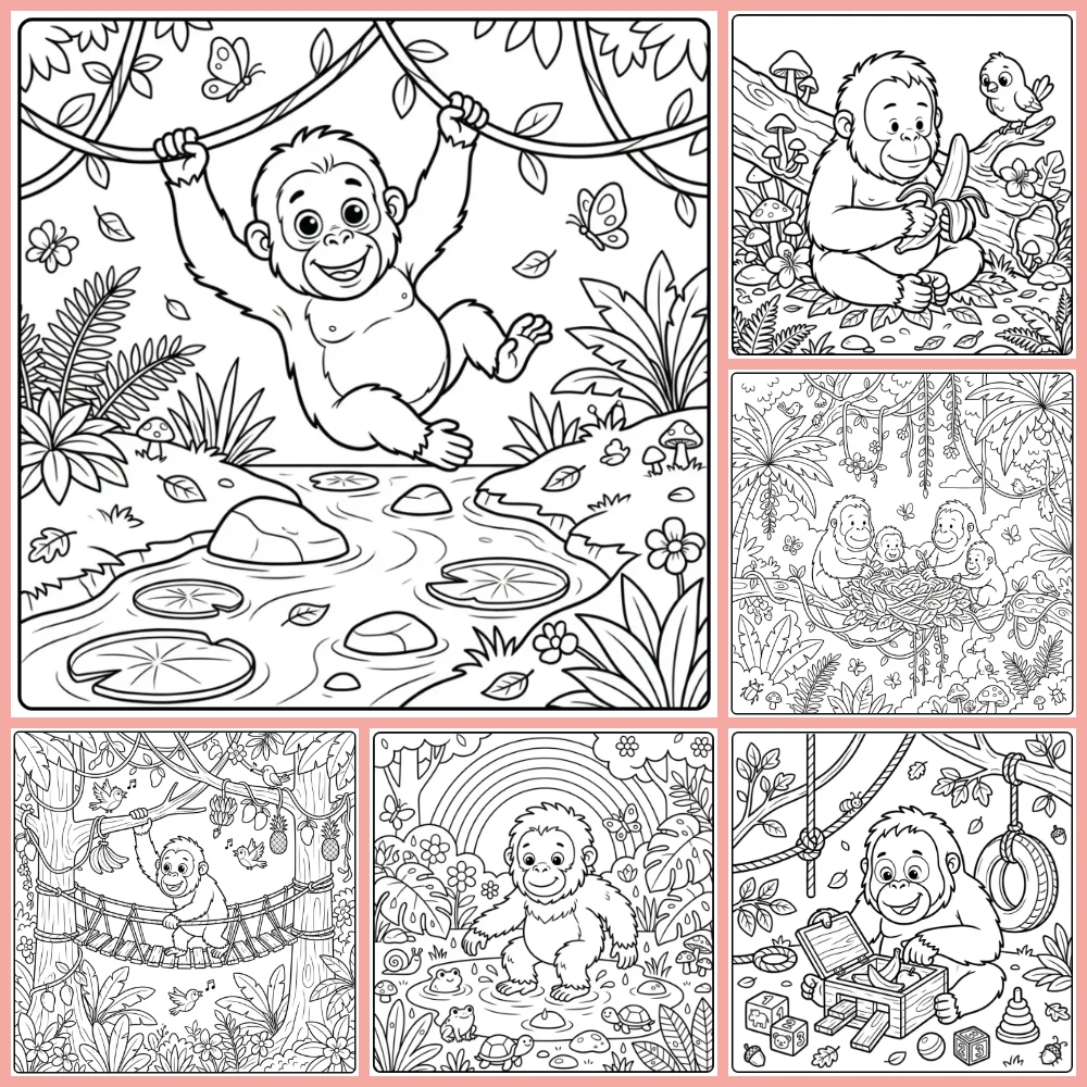 Gratis Orang Oetan Kleurplaten Om Te Printen PDF