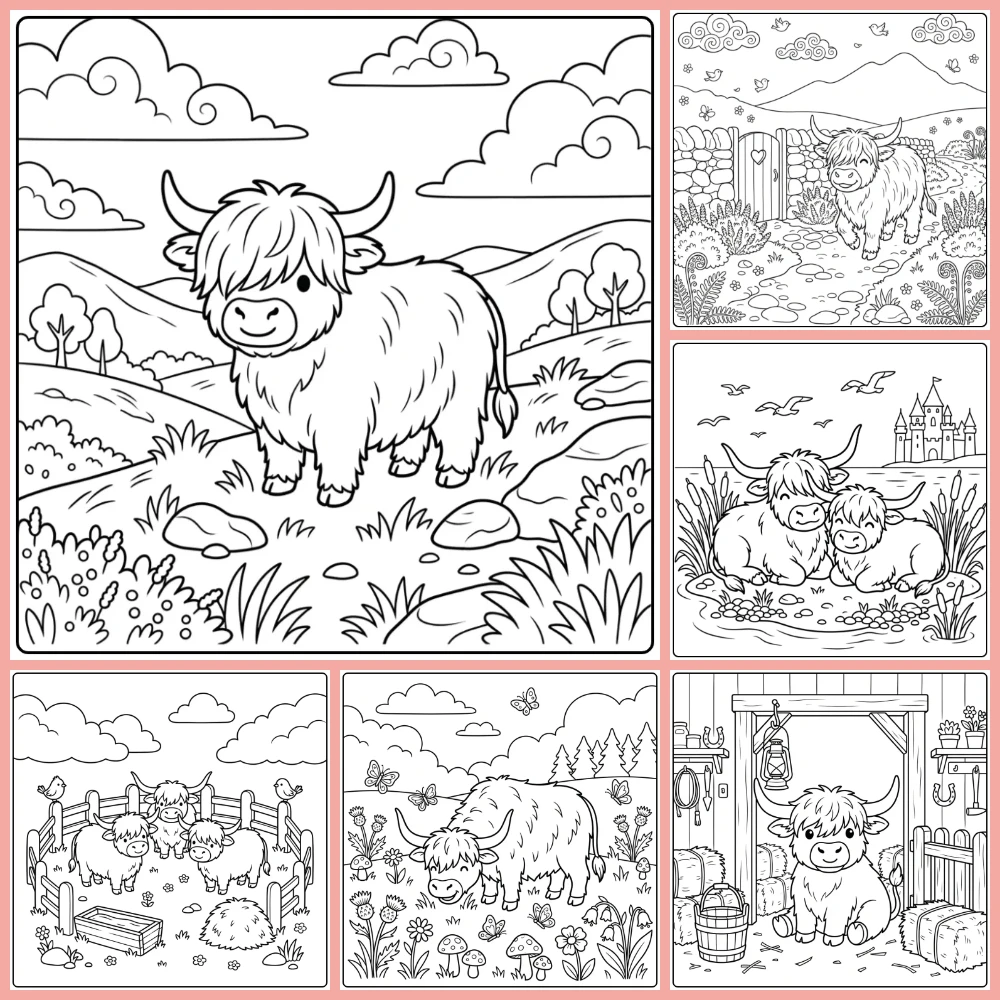 Gratis Schotse Hooglander Kleurplaten Om Te Printen PDF Voor Alle