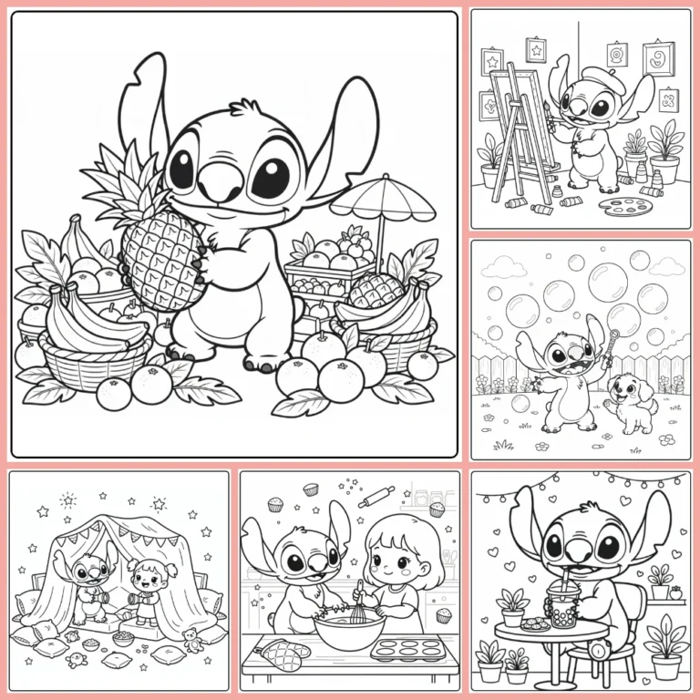 Gratis Stitch Kleurplaten Schattig Om Te Printen PDF