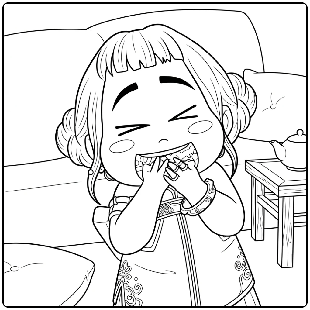 Vrolijke kpop demon hunters kleurplaat zoey.